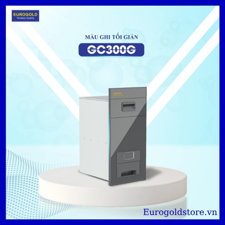 Thùng Gạo Mặt Gương Màu Ghi Nút Nhấn 15kg 300mm Eurogold GC300G Thùng Gạo Mặt Gương Màu Ghi Nút Nhấn 15kg 300mm Eurogold GC300G