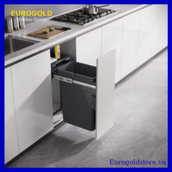Thùng Rác Âm Tủ 1 Ngăn 25L 300mm Eurogold EBR300