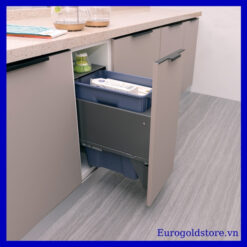 Thùng Rác Âm Tủ 1 Ngăn Cánh Kéo 35L 300mm Eurogold ERA300