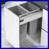 Thùng Rác Âm Tủ 2 Ngăn 36L Cánh Kéo 400mm Eurogold EBA400