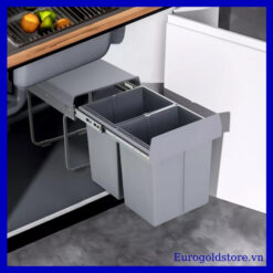 Thùng Rác Âm Tủ 2 Ngăn 40L 400mm Eurogold EBL400