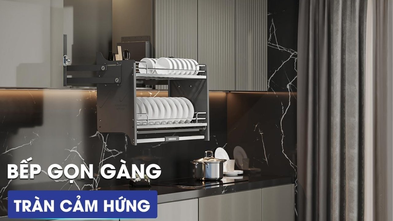 Tiết kiệm không gian nhờ quỹ đạo chuyển động tịnh tiến ra phía trước của giá bát di động Eurogold