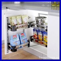 Tủ Đồ Khô 2 Tầng Inox Hộp Cánh Mở 450mm Eurogold EKB15245