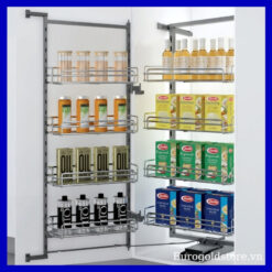 Tủ Đồ Khô 4 Tầng Cánh Mở Inox 304 Nan Oval 450mm Eurogold EKO13445