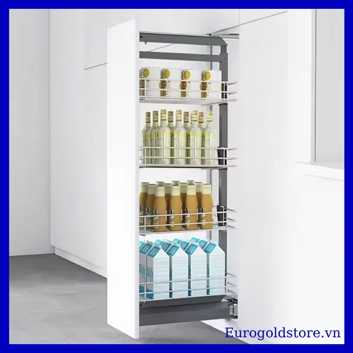 Tủ Đồ Khô 4 Tầng Inox 304 Cánh Rút Nan Tròn 400mm Eurogold EKR11440 Tủ Đồ Khô 4 Tầng Inox 304 Cánh Rút Nan Tròn 400mm Eurogold EKR11440