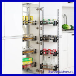 Tủ Đồ Khô 4 Tầng Inox Hộp Cánh Mở 450mm Eurogold EKM10445