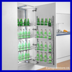 Tủ Đồ Khô 4 Tầng Thép Mạ Chrome Cánh Mở 600mm Eurogold EKC14460
