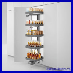 Tủ Đồ Khô 5 Tầng Nhôm Màu Ghi 450mm Eurogold EUM5045G