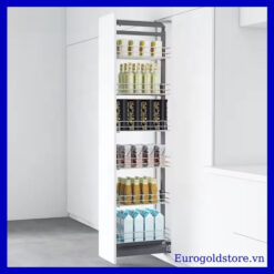 Tủ Đồ Khô 6 Tầng Inox 304 Cánh Rút Nan Tròn 400mm Eurogold EKR11640