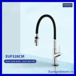 Vòi Rửa Bát Nóng Lạnh Dây Rút Đồng Mạ Crom Eurogold EUF528CM