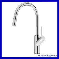 Vòi Rửa Bát Nóng Lạnh Dây Rút Inox 304 Eurogold EVF333CR