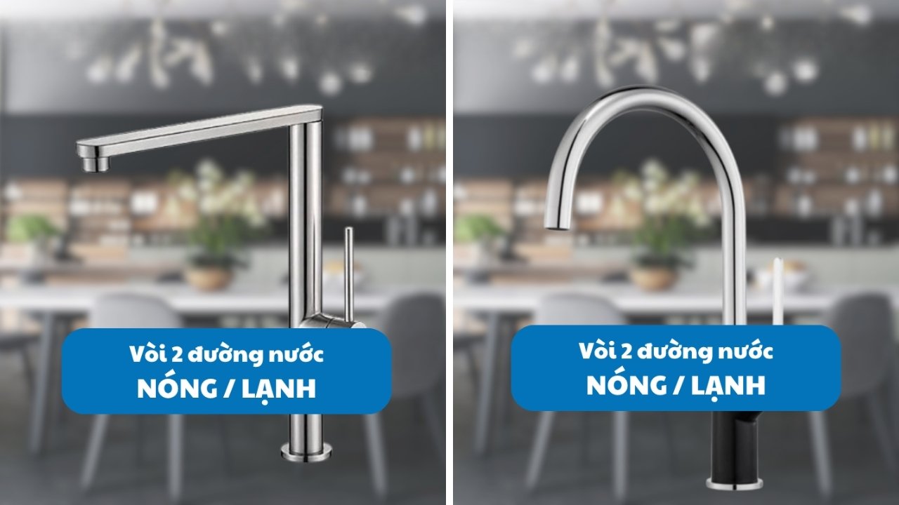Vòi rửa bát nóng lạnh cố định Eurogold