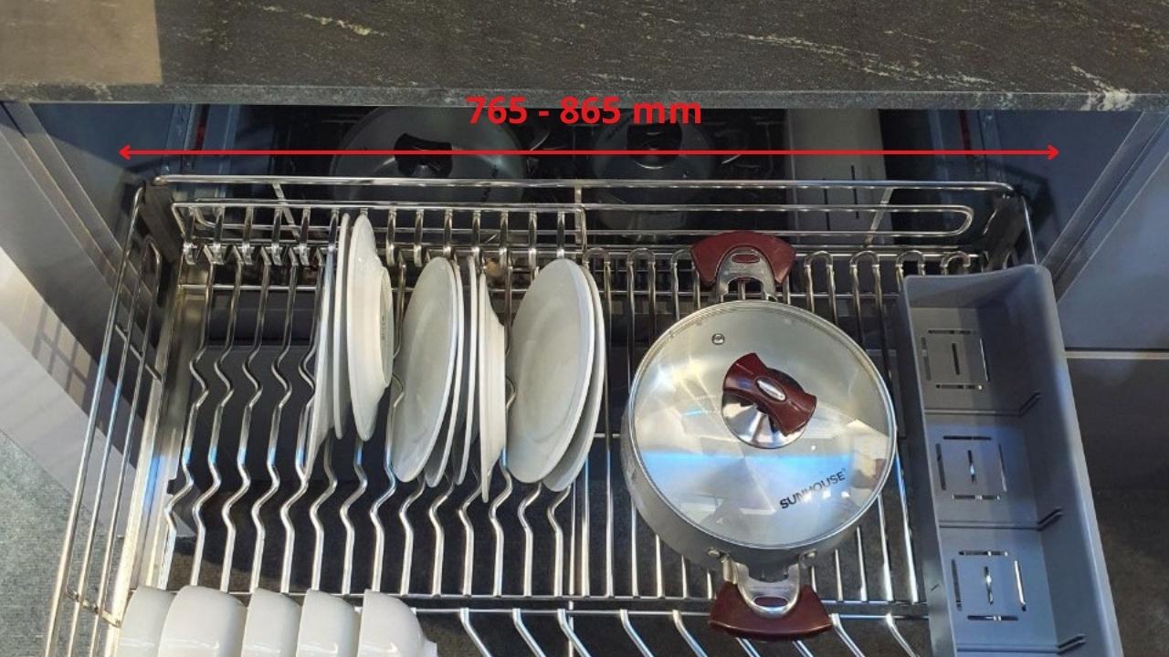 Kích thước giá bát đa năng Eurogold 800mm và 900mm cho hộc tủ đại